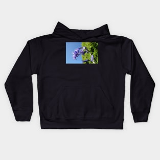 Look up - Blue Skies, Bluebells Kids Hoodie